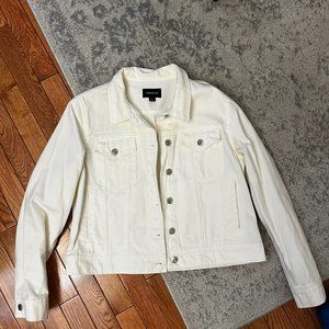 White J-Crew Jean Jacket (L)